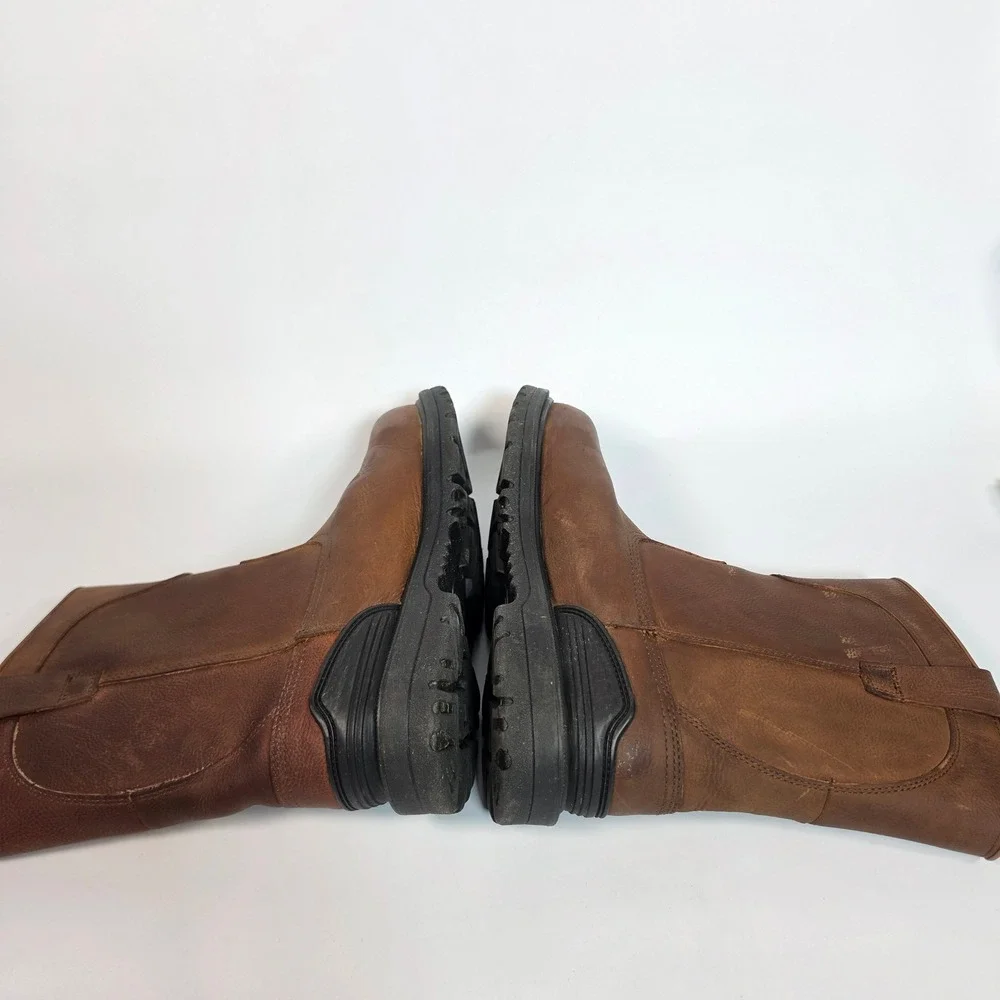 Herman Survivors Bison Mens 9 Brown Waterproof Steel Toe Pull On Work Boots